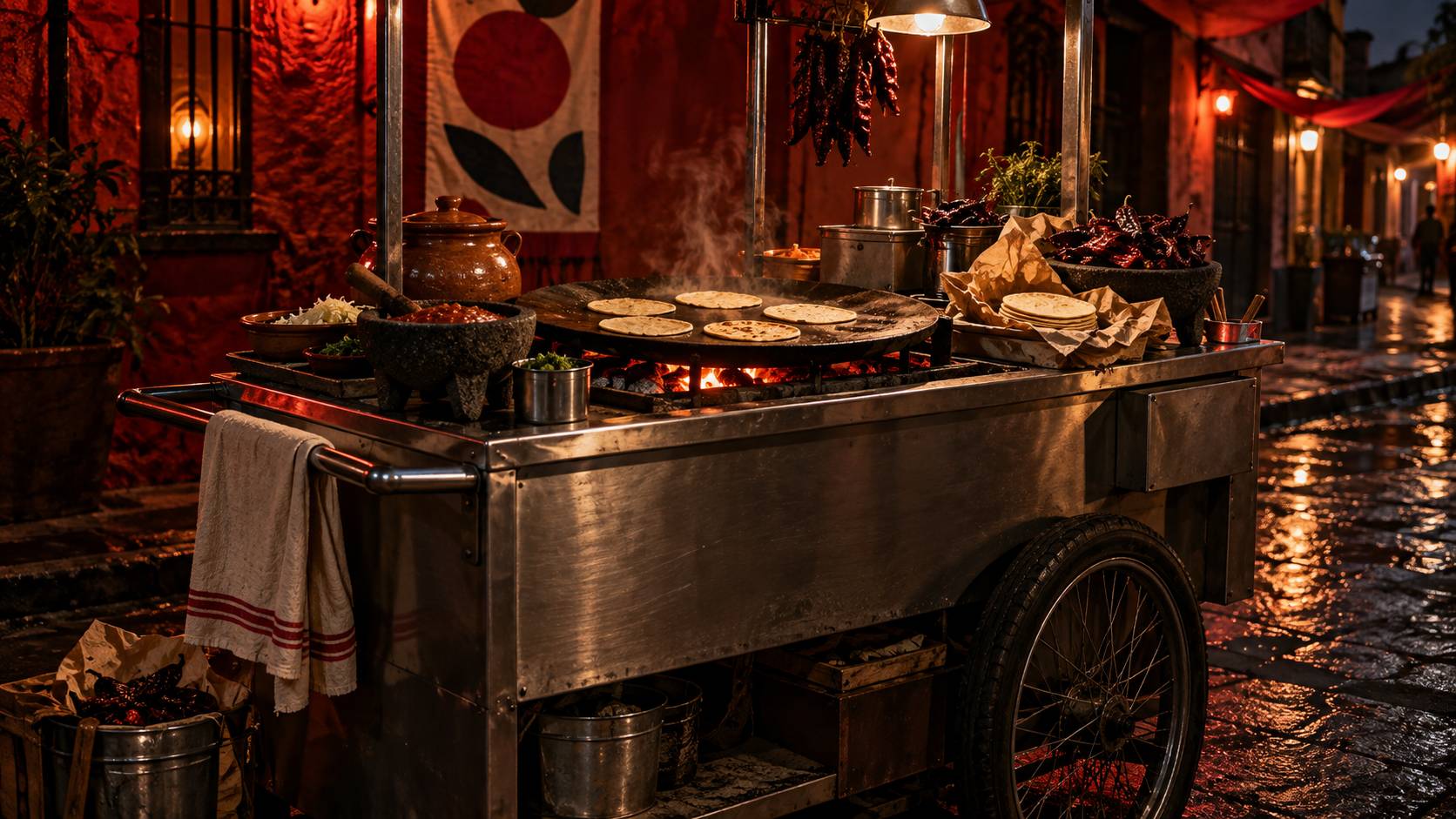 Illustration éditoriale du sujet : Découvrir la cuisine oaxaquègne : saveurs authentiques de la street food mexicaine