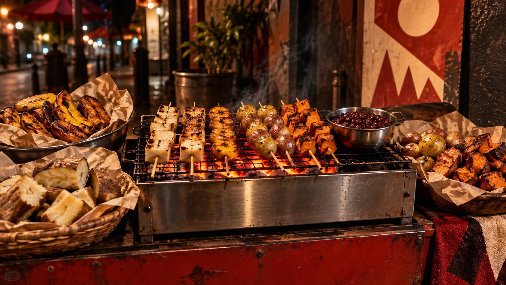 Illustration éditoriale du sujet : La street food rwandaise : saveurs et spécialités à découvrir